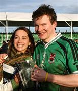 3 March 2007; Dan McCartan and his girlfriend Gemma Conlon with the Sigerson Cup after his team's final win. Ulster Bank Sigerson Cup Final, Oueens University, Belfast v University of Ulster Jordonstown, Queen's University, Belfast, Co. Antrim. Picture credit: John McIlwaine / SPORTSFILE