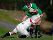 9 March 2007; Brian Madigan, Ireland Universities, is tackled by Jamie Pearson, England Universities. Universities Rugby International, Ireland Universities v England Universities, Belfield Bowl, Dublin. Picture credit: Brendan Moran / SPORTSFILE