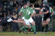 9 March 2007; Darren Cave, Ireland, is tackled by Pat Macarthur, left, and Fraser Mckenzie, Scotland. U20 Six Nations Rugby Championship, Scotland v Ireland, Falkirk Stadium, Scotland. Picture credit: Matt Browne / SPORTSFILE