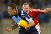 10 March 2007; Barry Cahill, Dublin, in action against James Masters, Cork. Allianz National Football League, Division 1A Round 4, Dublin v Cork, Parnell Park, Dublin. Picture credit: Brendan Moran / SPORTSFILE