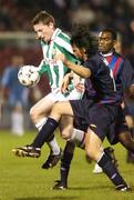 12 March 2007; Denis Behan, Cork City, in action against Darragh Maguire, St Patrick's Athletic. Setanta Cup Group 2, Cork City v St Patrick's Athletic, Turners Cross, Cork. Picture credit: Brendan Moran / SPORTSFILE