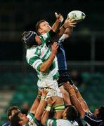 14 March 2007; Stephen Keogh, Leinster, wins possession  in the lineout against Enrico Pavanello, Treviso. Rugby Friendly, Leinster v Treviso, Donnybrook, Dublin. Picture credit: Matt Browne / SPORTSFILE