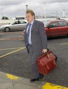 15 March 2007; Ireland Head Coach Eddie O'Sullivan prior to the teams departure to Rome for the RBS Six Nations Rugby Championship game against Italy. Dublin Airport, Dublin. Picture Credit: Brian Lawless / SPORTSFILE