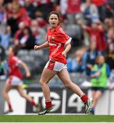 28 September 2014; Cork's Eimear Scally celebrates after scoring her side's second goal to equalise the game. TG4 All-Ireland Ladies Football Senior Championship Final, Cork v Dublin. Croke Park, Dublin. Picture credit: Brendan Moran / SPORTSFILE