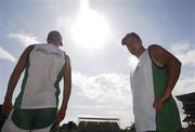 16 March 2007; Ireland's Dave Langford-Smith and Boyd Rankin, left, during team training ahead of their ICC Cricket World Cup 2007, Group D, match against Pakistan. Sabina Park, Kingston, Jamaica. Picture credit: Pat Murphy / SPORTSFILE