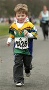 17 March 2007; Four -year -old Oisín McGinley, from Sandymount, Co. Dublin, in action during the KBC Asset Management St. Patrick's Day 4 mile Road Race. Phoneix Park, Dublin. Picture credit: Tomás Greally / SPORTSFILE               *** Local Caption ***