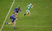 17 March 2007; TJ Reid, beats Brian Mahony, centre, and Damien McClearn, Loughrea, to score a goal for Ballyhale Shamrocks. AIB All-Ireland Senior Club Hurling Championship Final, Ballyhale Shamrocks v Loughrea, Croke Park, Dublin. Picture credit: Ray McManus / SPORTSFILE