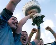 17 March 2007; St. Michael's College captain Conor Cleary lifts the cup. Leinster Schools Senior Cup Final, Clongowes Wood College vs St. Michael's College, Donnybrook, Dublin. Picture credit: Ray Lohan / SPORTSFILE     *** Local Caption ***