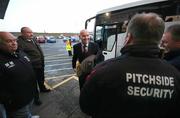 19 March 2007; Drogheda United manager Paul Doolin arrives for the game. Setanta Cup Group 1, Glentoran v Drogheda United, The Oval, Belfast, Co. Antrim. Picture credit: Russell Pritchard / SPORTSFILE