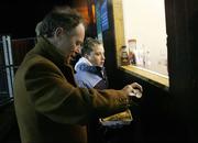 19 March 2007; New Director of Football at St Patrick's Athletic, Brian Kerr, tucks into a dish of chips. Setanta Cup Group 2, Dungannon Swifts v St Patrick's Athletic, Stangmore Park, Dungannon, Co. Tyrone. Picture credit: Oliver McVeigh / SPORTSFILE