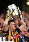 27 September 2014; Jonjo Farrell, Kilkenny, lifts the Liam MacCarthy cup. GAA Hurling All Ireland Senior Championship Final Replay, Kilkenny v Tipperary. Croke Park, Dublin. Picture credit: Stephen McCarthy / SPORTSFILE