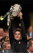 27 September 2014; Geoff Brennan, Kilkenny, lifts the Liam MacCarthy cup. GAA Hurling All Ireland Senior Championship Final Replay, Kilkenny v Tipperary. Croke Park, Dublin. Picture credit: Stephen McCarthy / SPORTSFILE