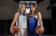 1 October 2014; Team Montenotte Hotel Cork players Eve O'Mahony, left, and Olivia Dupuy during the launch of the Basketball Ireland 2014/2015 Season. As winter approaches, Ireland’s most popular indoor sport officially launched its new season today. Basketball clubs from around the country gathered at the National Basketball Arena in Tallaght for the launch of the national league season for 2014/2015. All the action gets underway this Saturday as 32 teams across 4 divisions fight it out to be the best basketballers in the country. Women’s Premier League and Cup Champions Team Montenotte get their account underway against Singleton Supervalu Brunell in a Cork derby while defending Men’s Champions Killester are away to DCU Saints. The draw for the National Cups also took place today. National Basketball Arena, Tallaght, Dublin. Picture credit: Brendan Moran / SPORTSFILE