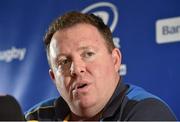 2 October 2014; Leinster's head coach Matt O'Connor speaking during a press conference ahead of their side's Guinness PRO12, Round 5, match against Munster on Saturday. Leinster Rugby HQ, UCD, Belfield, Dublin. Picture credit: Matt Browne / SPORTSFILE