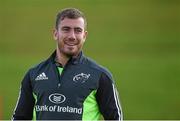 7 October 2014; Munster's JJ Hanrahan before training during squad training ahead of their Guinness PRO12, Round 6, match against Scarlets on Friday. Munster Rugby Squad Training, University of Limerick, Limerick. Picture credit: Diarmuid Greene / SPORTSFILE