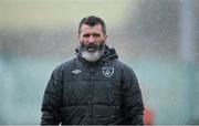 8 October 2014; Republic of Ireland assistant manager Roy Keane during squad training ahead of their UEFA EURO 2016 Championship Qualifer, Group D, game against Gibraltar on Saturday. Republic of Ireland Squad Training, Gannon Park, Malahide, Co. Dublin. Picture credit: David Maher / SPORTSFILE