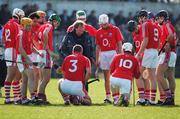 1 April 2007; Cork manager Gerald McCarthy with his team before game against Clare. Allianz National Hurling League, Division 1A Round 5, Clare v Cork, Cusack Park, Ennis, Co. Clare. Picture credit: Kieran Clancy / SPORTSFILE