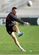 10 October 2014; Ulster's Ian Humphreys during the captain's run ahead of their side's Guinness PRO12, Round 6, match against Glasgow Warriors on Saturday. Kingspan Stadium, Ravenhill Park, Belfast, Co. Antrim. Picture credit: John Dickson / SPORTSFILE