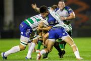 10 October 2014; Dave Heffernan, Connacht, in action against Michele Campagnaro and Francesco Minto, Benetton Treviso. Guinness PRO12, Round 6, Benetton Treviso v Connacht. Stadio Comunale di Monigo, Treviso, Italy. Picture credit: Roberto Bregani / SPORTSFILE