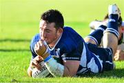 11 October 2014; Ben Marshall, Leinster A, goes over to score a try for his side. British & Irish Cup, Round 1, Plymouth Albion v Leinster A. Brickfields, Plymouth, England. Picture credit: David J Blanks / SPORTSFILE