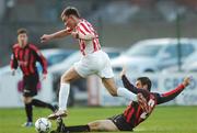 6 April 2007; Piotr Bajdziak, Sligo Rovers, in action against Stephen Rice, Bohemians. eircom League, Premier Division, Bohemians v Sligo Rovers, Dalymount Park, Dublin. Picture credit: David Maher / SPORTSFILE