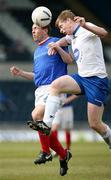 7 April 2007; Mark Dickson, Linfield, in action against Paul Gaston, Coleraine. Carnegie Premier League, Linfield v Coleraine, Windsor Park, Belfast, Co. Antrim. Picture credit: Oliver McVeigh / SPORTSFILE