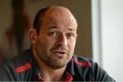 14 October 2014; Ulster's Rory Best during a press conference ahead of their European Rugby Champions Cup 2014/15, Pool 3, Round 1, game against Leicester Tigers on Saturday. Ulster Rugby Press Conference, Kingspan Stadium, Ravenhill Park, Belfast, Co. Antrim. Picture credit: Oliver McVeigh / SPORTSFILE