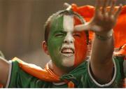5 June 2002; A Republic of Ireland supporter during the game. FIFA World Cup Finals, Group E, Republic of Ireland v Germany, Ibaraki Stadium, Ibaraki, Japan. Picture credit: David Maher / SPORTSFILE
