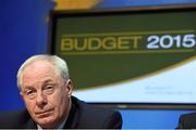 14 October 2014; Minister of State Michael Ring T.D., during a 2015 budget press briefing for the Department of Transport, Tourism & Sport. Government Buildings, Merrion Street, Dublin. Photo by Sportsfile