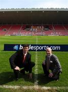 12 April 2007; Sunderland AFC announced a new partnership which will see Boylesports bookmakers become the Club's official sponsor at the end of the current season. At a photocall after the announcement is John Boyle, Managing Director of Boylesports, right, and Niall Quinn, Chairman, Sunderland AFC. Sunderland FC Press Conference, Stadium of Light, Sunderland, England. Picture credit: Brian Lawless / SPORTSFILE