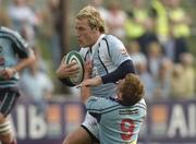 14 April 2007; Eoghan Hickey, Garryowen, is tackled by Paul Marshall, Belfast Harlequins. AIB Senior Cup Final, Garryowen v Belfast Harlequins, Dubarry Park, Athlone, Co. Westmeath. Picture credit; Matt Browne / SPORTSFILE