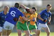 19 October 2014;  Ronan Steede, Corofin, in action against Jamie Downes, St Michael's. Galway County Senior Football Championship Final, Corofin v St Michael's, Tuam Stadium, Tuam, Co. Galway. Picture credit: Ray Ryan / SPORTSFILE