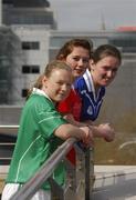 16 April 2007; Pictured at the announcement of the venues for the Semi-Finals of the Suzuki Ladies National Football League were, from left, Edel McGovern, Fermanagh, Roseanna Heaney, Louth, and Ailish Cornyn, Cavan. The Suzuki Ladies National Football League Semi-Finals take place this weekend. Sir John Rogerson's Quay, Dublin. Photo by Sportsfile