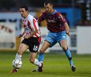 17 April 2007; Mark Farren, Derry City, in action against Steven Gray, Drogheda United. Setanta Cup Group 1, Drogheda United v Derry City, United Park, Drogheda, Co. Louth. Picture credit; David Maher / SPORTSFILE