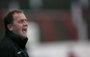 17 April 2007; Paul Millar, Glentoran manager, issues instructions to his players. Setanta Cup Group 1, Glentoran v Linfield, The Oval, Belfast, Co. Antrim. Picture credit; Russell Pritchard / SPORTSFILE