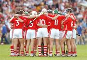 15 April 2007; The Cork team stand together in a huddle before the game. Allianz National Hurling League Semi - Final, Division 1, Waterford v Cork, Semple Stadium, Thurles, Co. Tipperary. Picture credit; Brendan Moran / SPORTSFILE