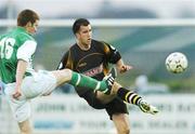 20 April 2007; Admir Asoftic, Cork City, in action against Chris Deans, Bray Wanderers. eircom League Premier Division, Bray Wanderers v Cork City, Carlisle Grounds, Bray, Co. Wicklow. Picture credit; Matt Browne / SPORTSFILE