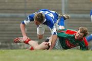 21 April 2007; Colm Boyle, Mayo, tackles Craig Rogers, Laois, and is sent off shortly after. Cadbury All-Ireland U21 Football Championship Semi-final, Mayo v Laois, Dr Hyde Park, Co. Roscommon. Picture credit; Paul Mohan / SPORTSFILE