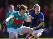 18 April 2007; Laura Corrigan, St. Leo's, Carlow, in action against Ashling Hutchings, Loreto, Fermoy. Pat The Baker Post Primary Schools All-Ireland Senior A Finals, St. Leo's, Carlow v Loreto, Fermoy, Cork, Leahy Park, Cashel, Co. Tipperary. Picture credit: David Maher / SPORTSFILE