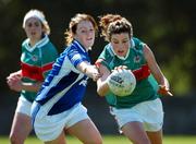 18 April 2007; Claire O'Leary, Sacred Heart, Clonakilty, Cork, in action against Colleen Gill, St. Joseph's, Rochfortbridge, Westmeath. Pat The Baker Post Primary Schools All-Ireland Senior B Finals, Sacred Heart, Clonakilty, Cork v St. Joseph's, Rochfortbridge, Westmeath, Leahy Park, Cashel, Co. Tipperary. Picture credit: David Maher / SPORTSFILE