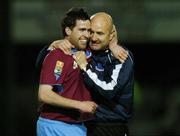 23 April 2007; Stephen Bradley, left, Drogheda United, celebrates with his manager Paul Doolin at the end of the game. Setanta Cup Semi-Final, St Patrick's Athletic v Drogheda United, Richmond Park, Dublin. Picture credit: David Maher / SPORTSFILE