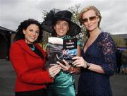 25 April 2007; Presenter of TV3's Expose Lisa Cannon, left, TV3's Maureen Catterson, centre, and Kelly O'Byrne of Assets, at the Punchestown National Hunt Festival. Punchestown Racecourse, Co. Kildare. Picture credit: Brian Lawless / SPORTSFILE