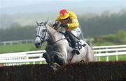 25 April 2007; Neptune Collonges, with Ruby Walsh up, clears the last on their way to winning the Punchestown Guinness Gold Cup. Punchestown National Hunt Festival, Punchestown Racecourse, Co. Kildare. Picture credit: Brian Lawless / SPORTSFILE