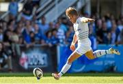 26 October 2014; Ian Madigan, Leinster, kicks a penalty. European Rugby Champions Cup 2014/15, Pool 2, Round 2, Castres Olympique v Leinster. Stade Pierre Antoine, Castres, France. Picture credit: Stephen McCarthy / SPORTSFILE