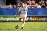 26 October 2014; Ian Madigan, Leinster, kicks a second half penalty. European Rugby Champions Cup 2014/15, Pool 2, Round 2, Castres Olympique v Leinster. Stade Pierre Antoine, Castres, France. Picture credit: Stephen McCarthy / SPORTSFILE