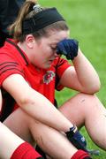 24 April 2007; A dejected Catherine Holohan, Ballinamore Post Primary, Leitrim, in tears after the final whistle. Pat the Baker Post Primary Schools All-Ireland Junior C Finals, Ballinamore Post Primary, Leitrim v St. Catherines, Armagh, Kingspan Breffni Park, Co. Cavan. Picture credit: Oliver McVeigh / SPORTSFILE