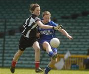 25 April 2007; Edel Murphy, Intermediate School, Killorglin, Kerry, in action against Emma Dalton, St. Mary's Edenderry, Offaly. Pat the Baker Post Primary Schools All-Ireland Junior A Finals, St. Mary's Edenderry, Offaly v Intermediate School, Killorglin, Kerry, Gaelic Grounds, Co. Limerick. Picture credit: Pat Murphy / SPORTSFILE