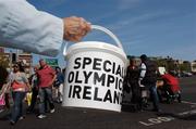 27 April 2007; Local volunteer Hanna O'Brien, from Sandymount, Dublin, collecting donations on O'Connell Bridge, during the Special Olympics &quot;Road to China&quot; Collection Day, the aim of which is to provide more opportunities for people with a learning difficulty in their own communities and to help prepare Team Ireland for the 2007 World Games in China in October. O'Connell Bridge, Dublin. Picture credit: David Maher / SPORTSFILE