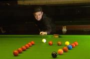 11 April 2007; Dublin's top snooker player Joe Delaney pictured in Celbridge snooker club after qualifying for the world championships for the first time at the seventeenth attempt. Celbridge, Co. Kildare. Picture credit: Pat Murphy / SPORTSFILE