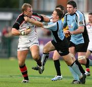 27 April 2007; Roger Wilson, Ulster, is tackled by Graeme Beveridge, Glasgow Warriors. Magners League, Ulster v Glasgow Warriors, Ravenhill Park, Belfast, Co. Antrim. Picture credit: Oliver McVeigh / SPORTSFILE